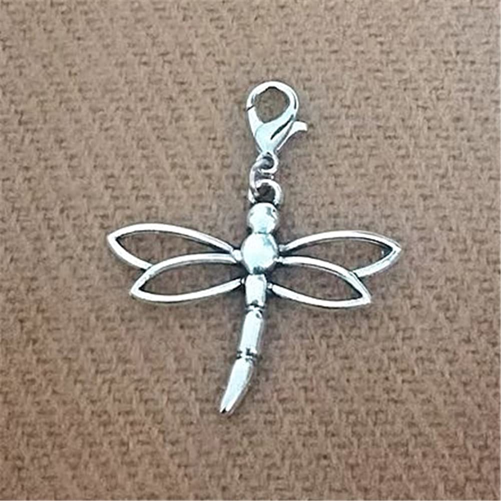 WYGUYO 2pcs Dragonfly Clip on Charm, Dragonfly Zipper Pull, Insect Jewelry