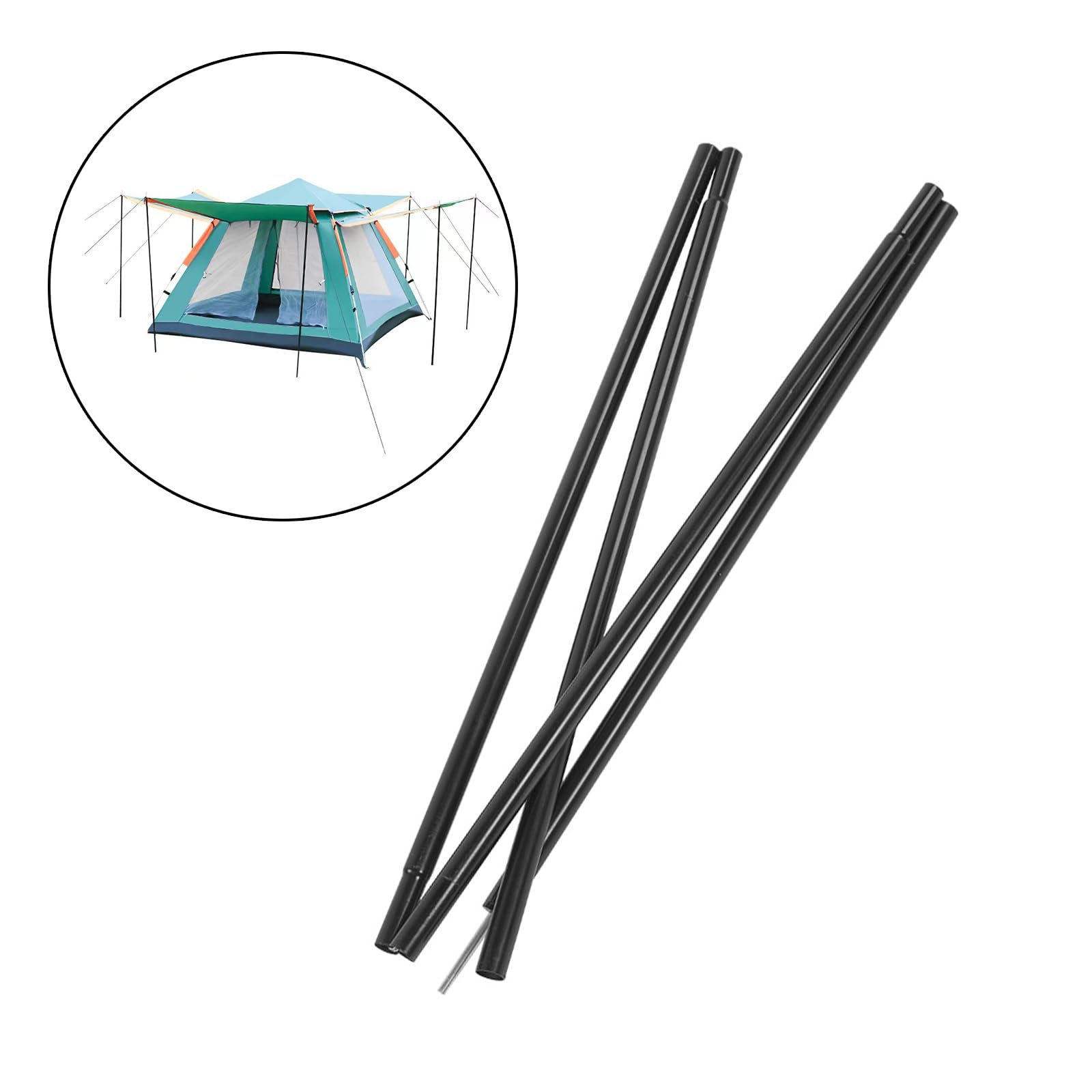 Adjustable Tarp Poles Set,Tent Poles, 2M Telescoping Aluminum Rods Portable Lightweight Replacement Tent Poles for Camping Awning Backpacking Hiking Hammock Rain Fly