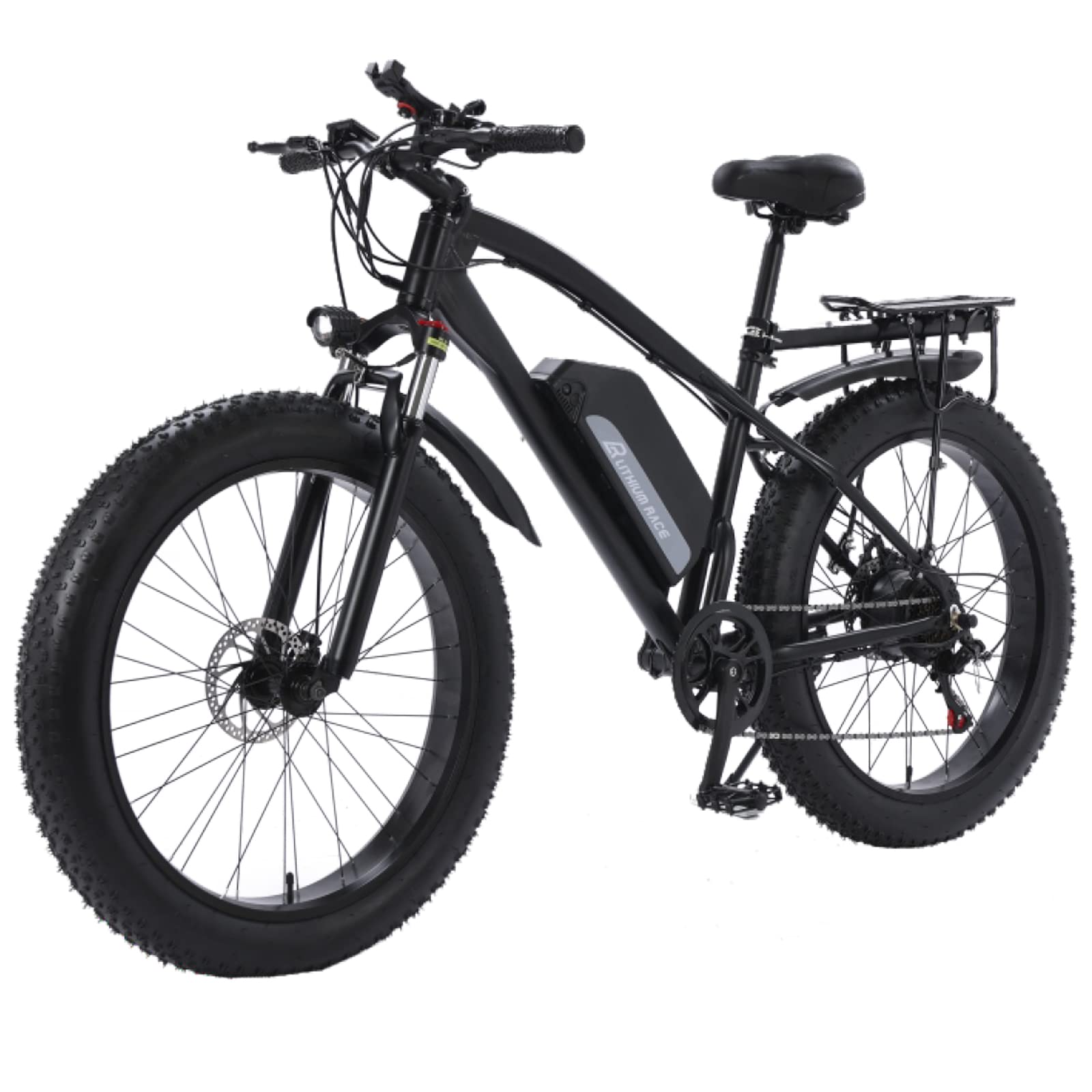 Super Handsome - 26 Inch 750W 48V13.2AH Snow Electric Bike Fat Tire Mountain Electric Bike Cross Country Electric Bike (Black)