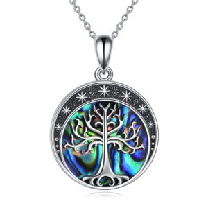 YAFEINI Lord of the Rings Necklace Tree of Gondor Necklace 925 Sterling Silver Jewelry Gifts for Men Women (Tree of Gondor Necklace)