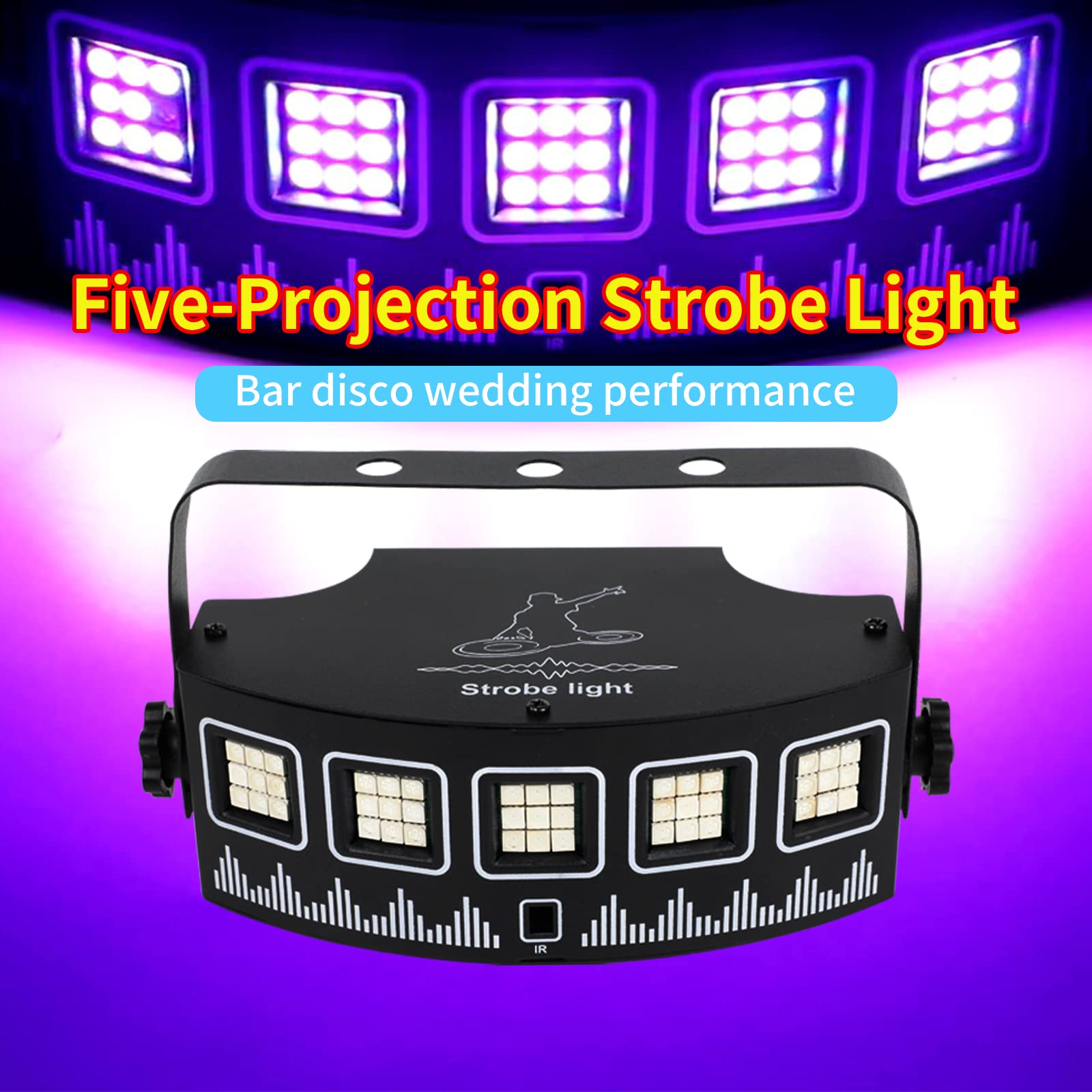 YSH Strobe Light with Remote for Parties,USB Powered Sound Activated&Speed Control &Timing Flashing Lights,45 Super Bright RGB LEDs Stage Lighting for Room Dance Party DJ Karaoke Xmas Wedding Show