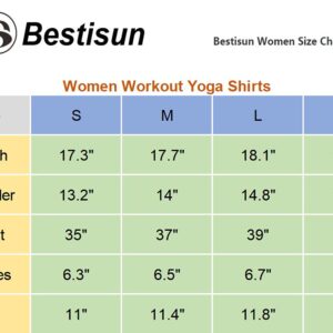 Bestisun Womens Cute Workout Crop Tops Sport Yoga Shirts Activewear Short Sleeve Tops Cropped T Shirts Athletic Crop Tops for Women White S