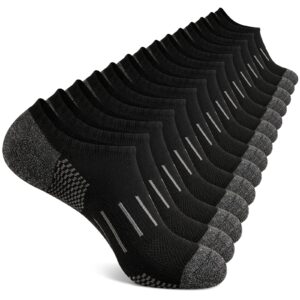 heatuff no show socks men 7 pairs low cut athletic cushion non slip breathable socks