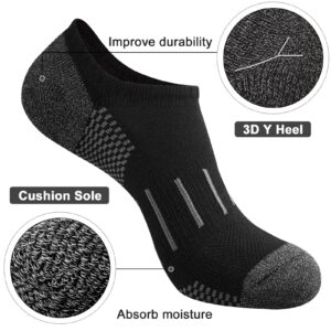 Heatuff No Show Socks Men 7 Pairs Low Cut Athletic Cushion Non Slip Breathable Socks