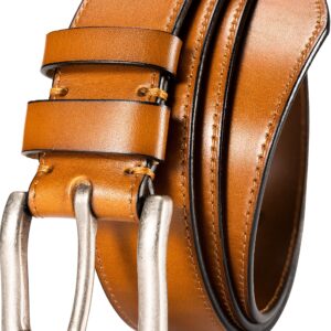 WOLFANT Men's 38mm Casual Jean Belt,100% Real Solid Full Grain Leather