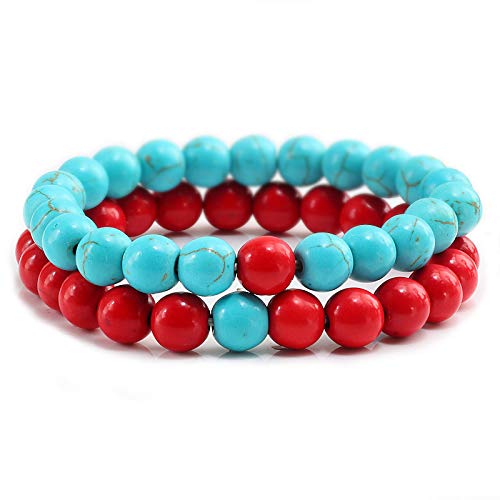 2Pcs/Set Natural Stone Bead Distance Chakra Bracelet for Men Women Couple Bracelets & Bangles Yoga Best Friend Jewelry pulseiras Professional and Attractive