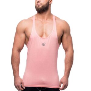 utpo men's workout tank tops fashion sports stringer gym training cut off muscle tee sleeveless bodybuilding top pink