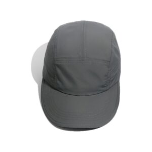 CLAPE Curved Brim 5 Panel Hat UPF50+ Sun Hats Quick Dry Outdoor Sports Run Cap (WBC3-Gray)