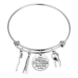 fustmw dentist bracelet gifts dental hygienist gift dentist assistant gifts dental jewelry for dh dentist inspirational gifts (dentist bracelet)