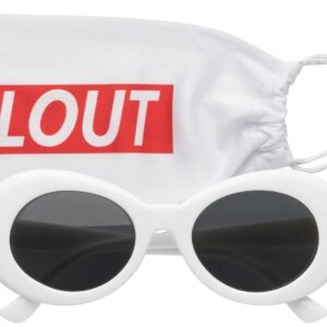 Clout Goggles Glasses Oval Retro Kurt Cobain Sunglasses Meme Jackie O Style Round Vintage Y2K Mod smp