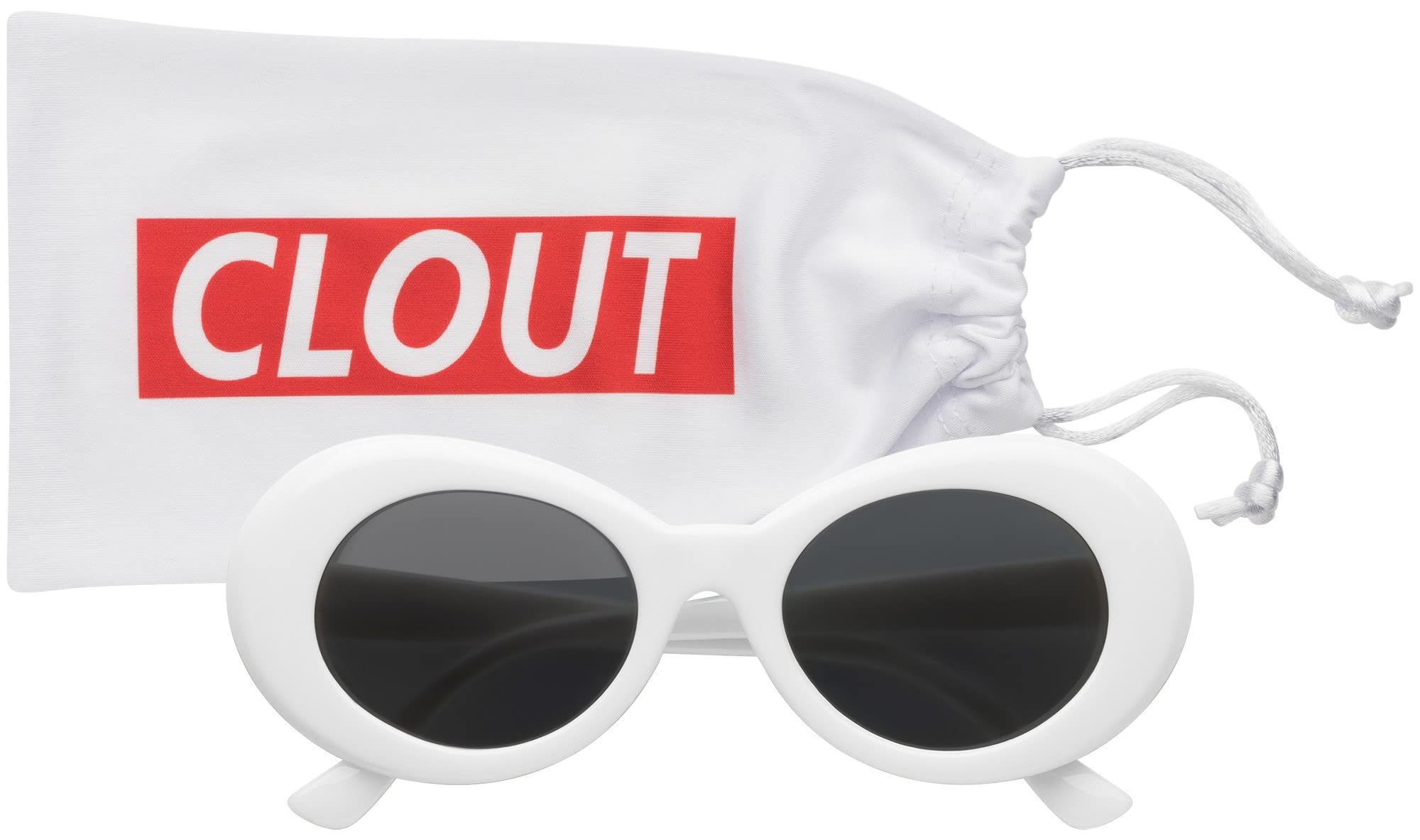 Clout Goggles Glasses Oval Retro Kurt Cobain Sunglasses Meme Jackie O Style Round Vintage Y2K Mod smp