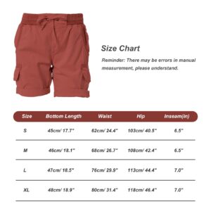 Knemksplanet Women's Cargo Shorts Multi-Pockets Hiking Shorts Summer Casual Bermuda Outdoor Active Shorts