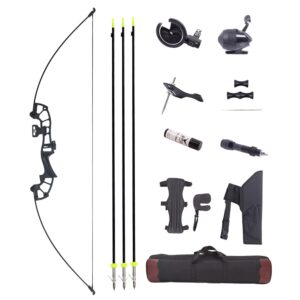 bowfishing bow kit with 3pc bowfishing arrow 40lbs takedown metal straight bow set hunting bow for bow fishing archery practice