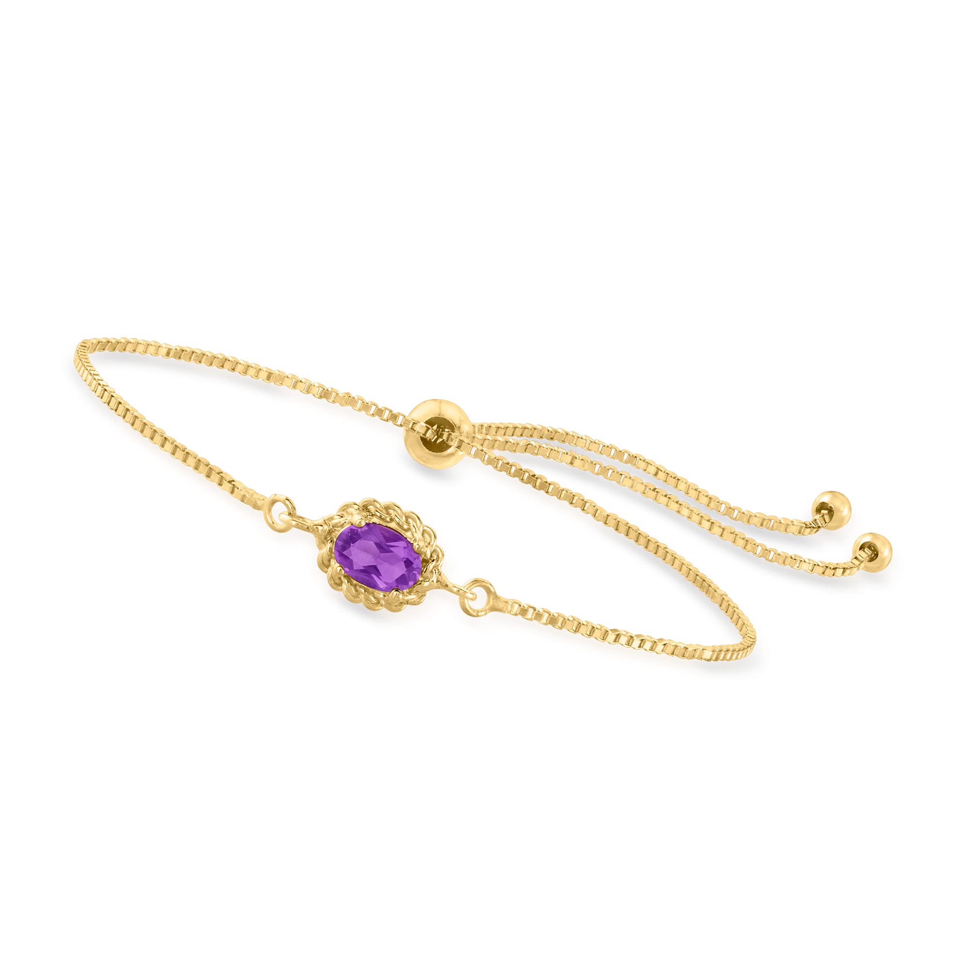 Canaria 10k Oval Gemstone Bolo Bracelet