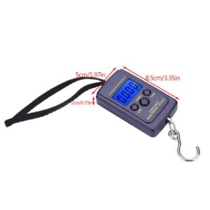 Fish Scale with Backlit LCD Display, Waterproof Fish Scale Digital Up to 88lb/40kg, Portable Hanging Fish Weight Scale for Home, Farm, Outdoor, Hunting, Fishing