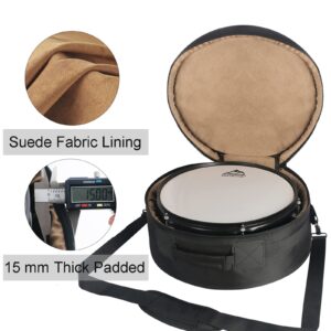 EASTROCK 14" x5.5" Snare Drum Bag, Snare Drum Cases 15 mm Thick Padding for Your Drum Protection (14 * 5.5" Snare)