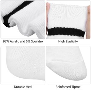 Apoway 3 Pairs Plus Size Thigh High Socks Over the Knee Extra Large Thigh High Stockings for Women with Garter Belts