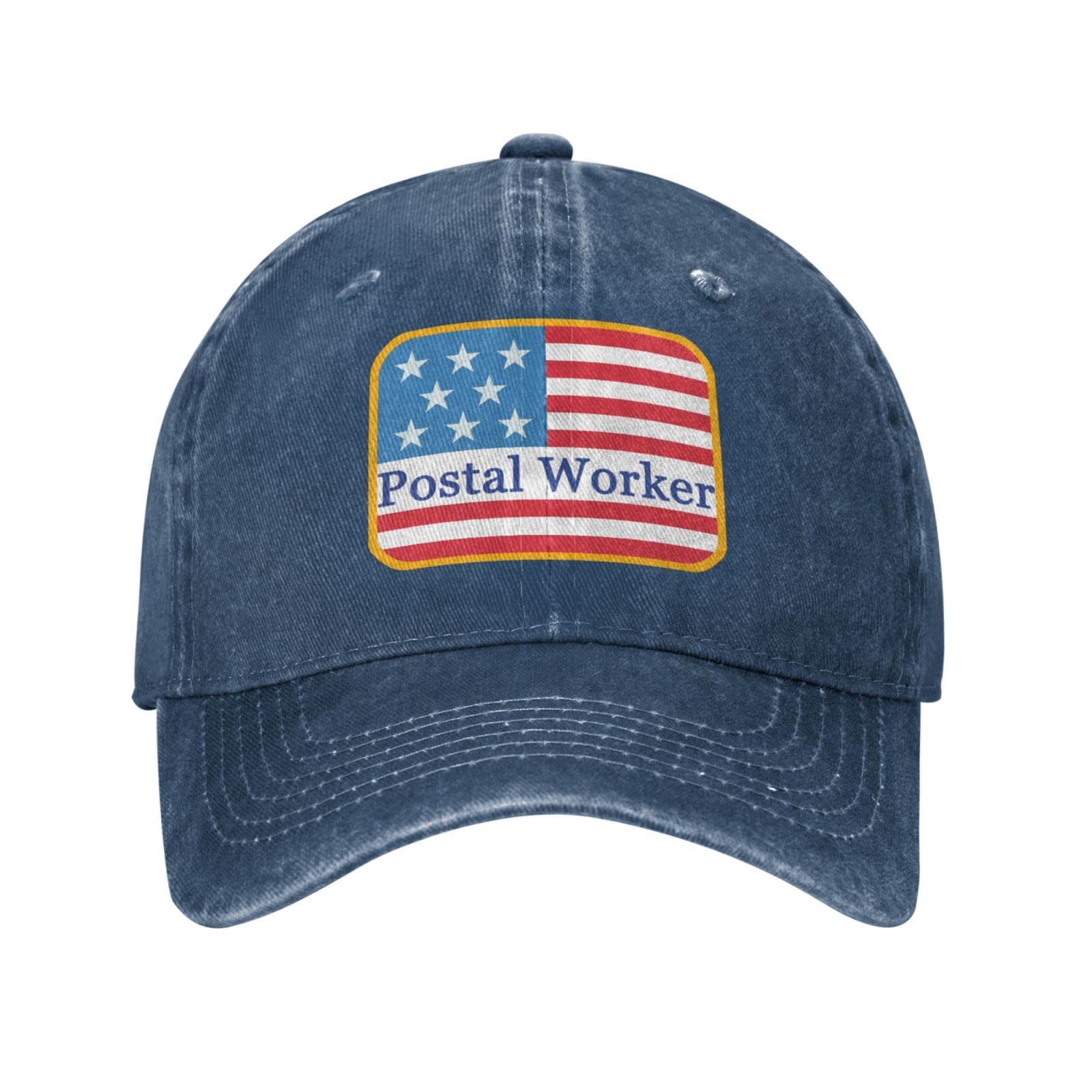 Pictetw U.S Flag Postal Worker Baseball Cap Mail Carrier Hat-Trucker Hats for Men and Women Navy