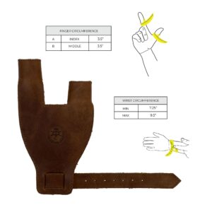 Valhalla Gear, Handguard Glove Handmade from Full Grain Leather - Bow and Arrow Shooting, Target Practice, Protection for Support Hand, Archery Accessories - Bourbon Brown