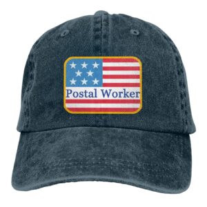 Pictetw U.S Flag Postal Worker Baseball Cap Mail Carrier Hat-Trucker Hats for Men and Women Navy