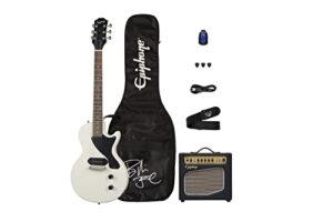 epiphone billie joe armstrong les paul junior guitar player pack classic white