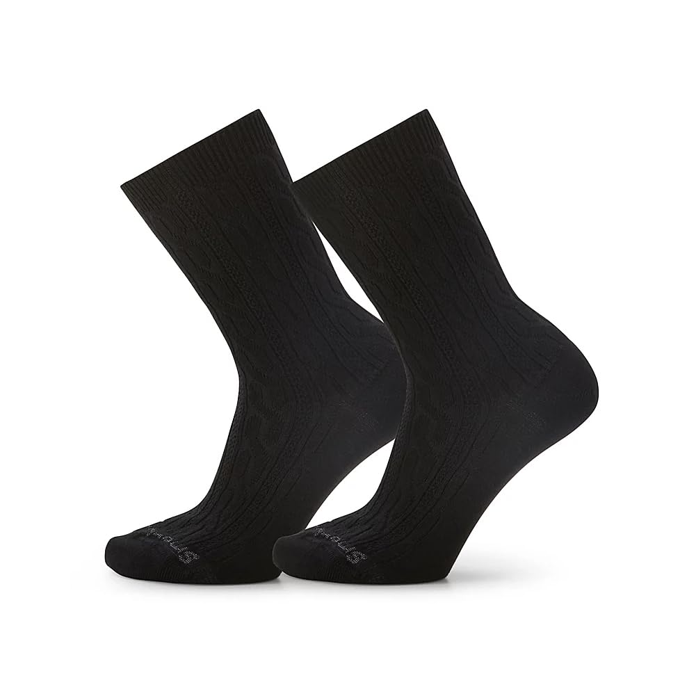 Smartwool Everyday Zero Cushion Merino Wool Cable Crew Socks for Men and Women (2 Pack)