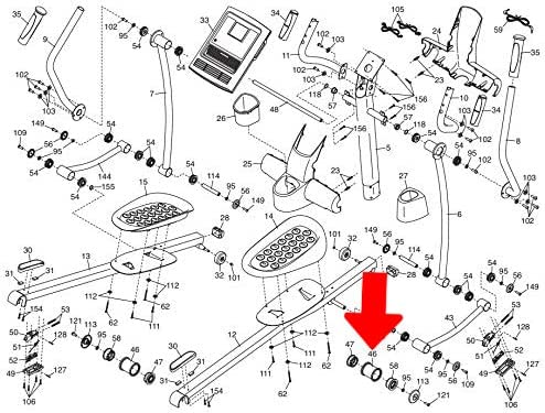 TreadLife Fitness Elliptical Pedal Arm Sleeve 289867 - Replacement for Various ProForm Models: 450LE, 890E, 14.0CE