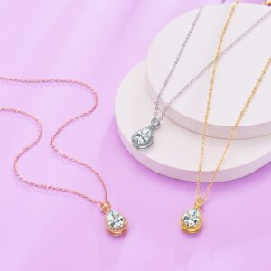 DHQH 6 Sets Bridesmaid Proposal Gifts Teardrop Jewelry Set for Bridal Bridesmaid Necklace Earring Set for Wedding Jewelry Set for Women