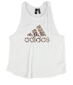 adidas women's badge of sport leopard tank top (as1, alpha, m, regular, regular, medium)