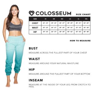 Colosseum Active Women's Aubrey Comfy Fleece Ombre Dip Dye Jogger Pant with Pockets (Black, Medium)