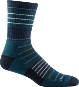 darn tough vermont highline micro crew midweight with cushion dark teal md (us 8-9.5)