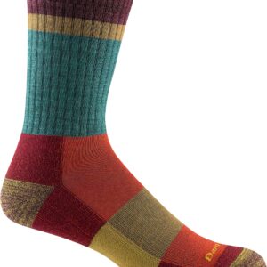 Darn Tough Men's Heady Stripe Micro Crew Light Cushion Sock (Style 1924) - Teal, Medium