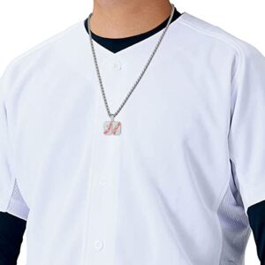 Personalized Baseball Necklaces Baseball Jersey Number 00-99 Necklace Stainless Steel Baseball Chain Pendant Necklace Baseball Team Jewelry Gift for Boys Girls Men Women (99)