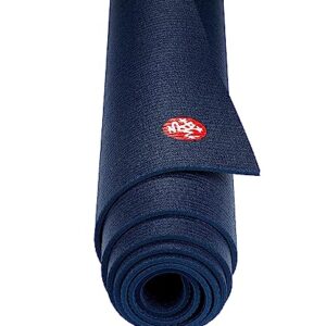 Manduka PRO Lite Long & Wide Yoga Mat - Lightweight For Women and Men, Non Slip, Cushion for Joint Support and Stability, 4.7mm Thick, 79in x 30in (200cm x 132cm), Midnight Blue