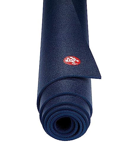 Manduka PRO Lite Long & Wide Yoga Mat - Lightweight For Women and Men, Non Slip, Cushion for Joint Support and Stability, 4.7mm Thick, 79in x 30in (200cm x 132cm), Midnight Blue