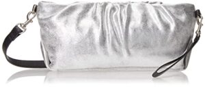 lucky brand lucky lizz clutch, silver