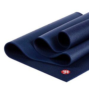 Manduka PRO Lite Long & Wide Yoga Mat - Lightweight For Women and Men, Non Slip, Cushion for Joint Support and Stability, 4.7mm Thick, 79in x 30in (200cm x 132cm), Midnight Blue