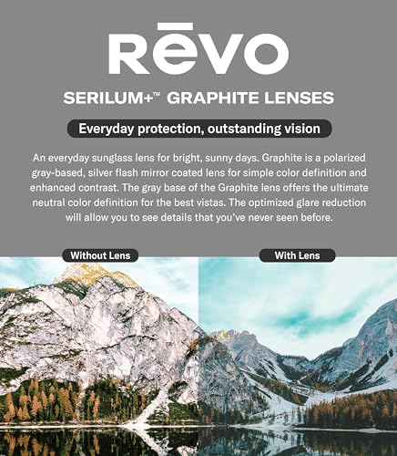 Revo Sunglasses x Kendall Toole: Polarized Lens with Eco-Friendly Pantoscopic Frame, Bolt, Tortoise Frame with Graphite Lens