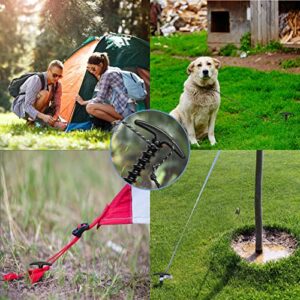 Tent Stakes 10 Pack Ground Anchors Tent Pegs,5.7in T Shape Spiral Ground Stakes,Camping Stakes for Tent Tarps Canopy Camping Hiking