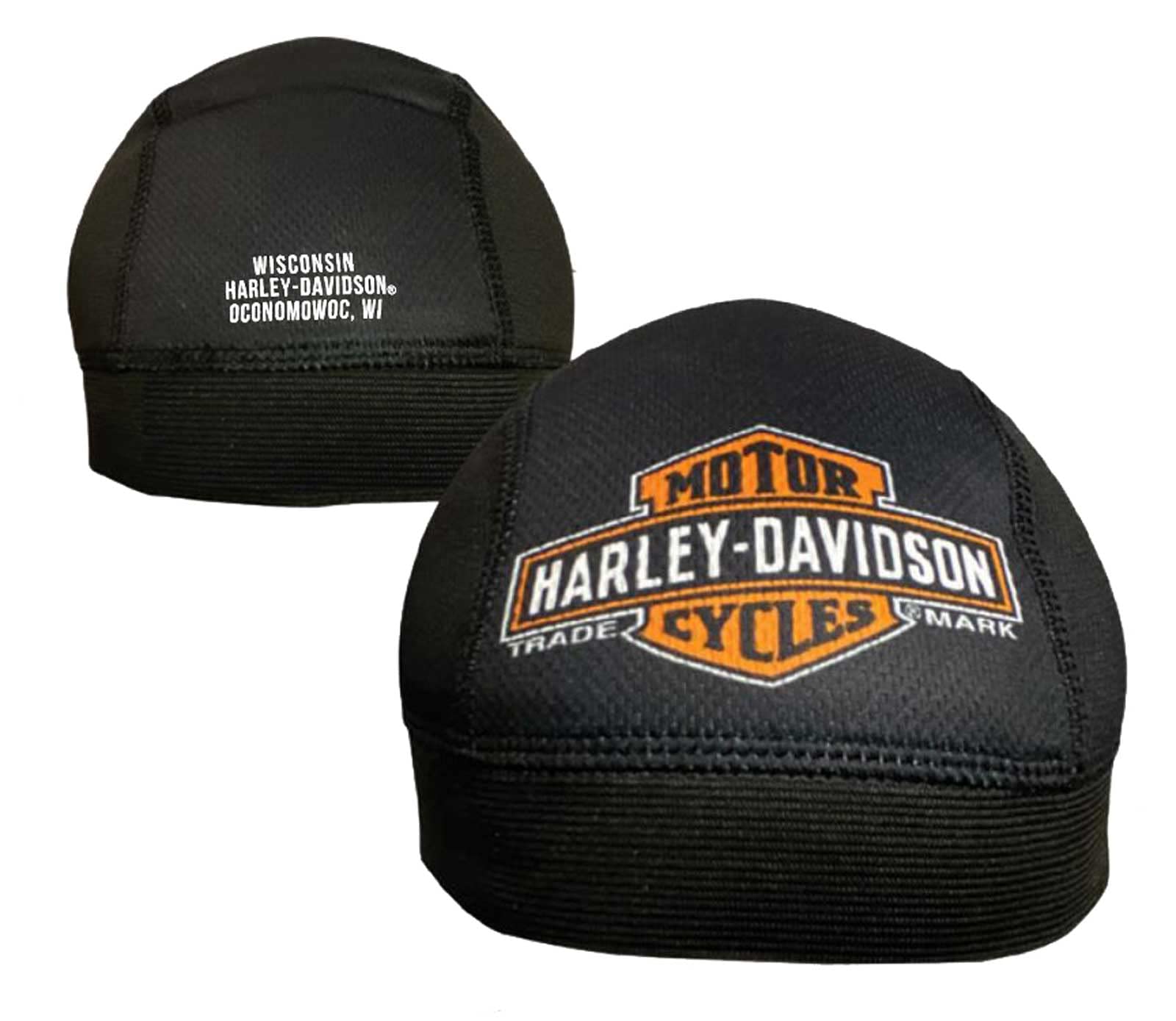 Harley-Davidson Men's Gated Bar & Shield Logo Polyester Skull Cap - Black