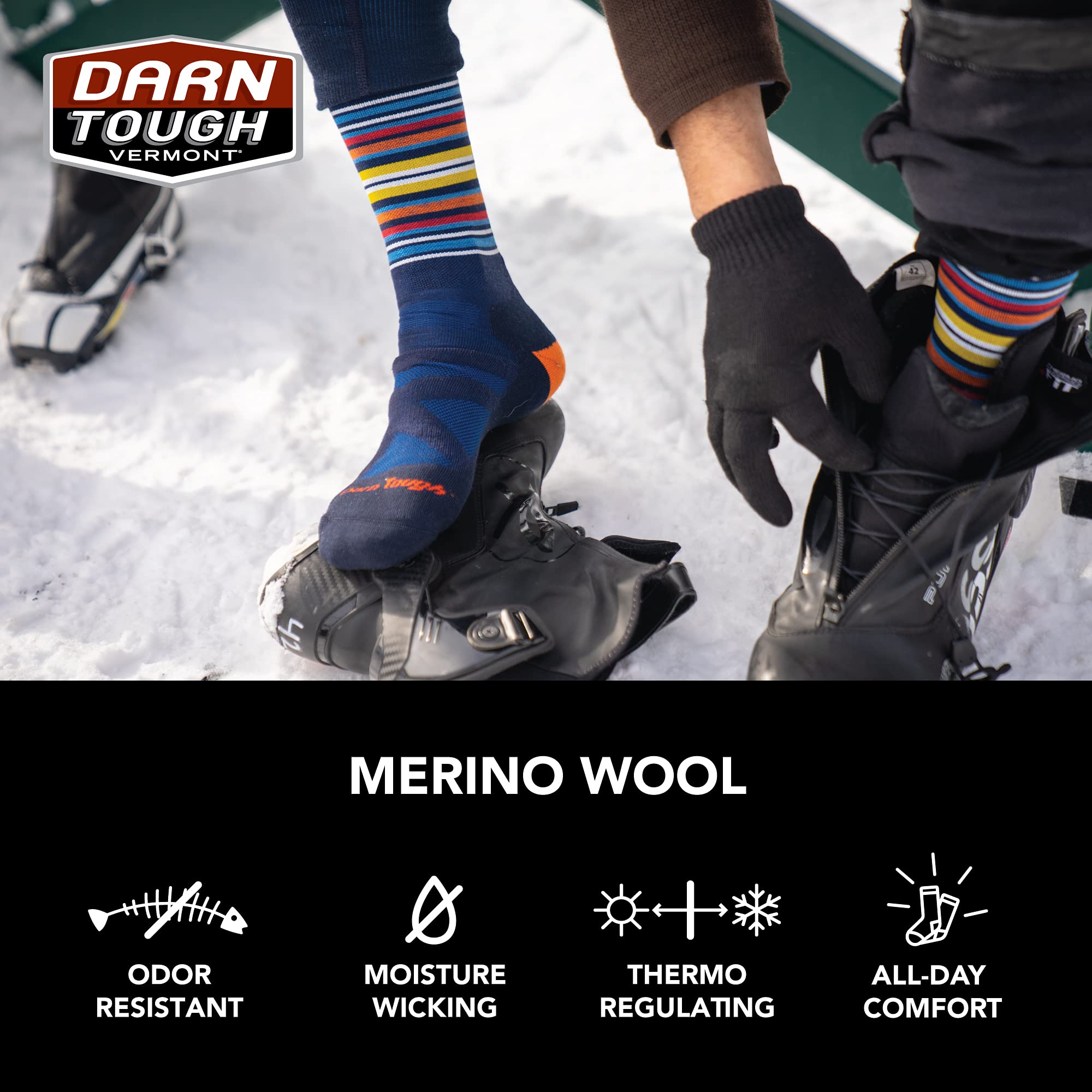 Darn Tough Vermont Oslo Nordic Boot Lightweight with Cushion Rune Red LG (US 10-12)