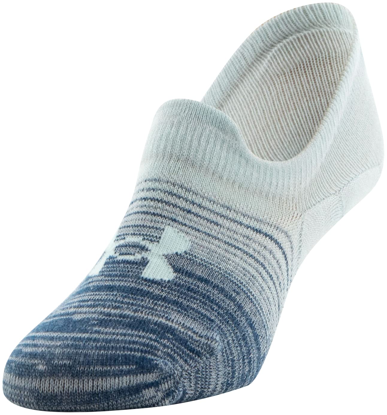 Under Armour Adult Essential Ultra Low Tab Socks, Multipairs, Fuse Teal Assorted (6-Pairs), Medium