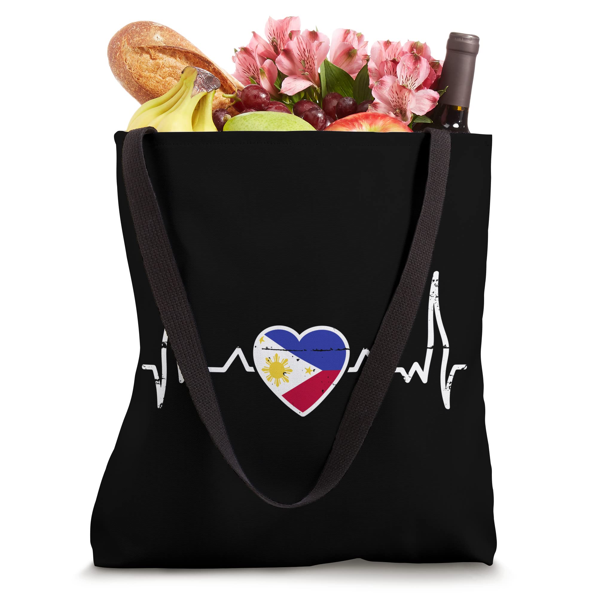 Philippines Heartbeat Flag Philippine Proud Filipino Tote Bag