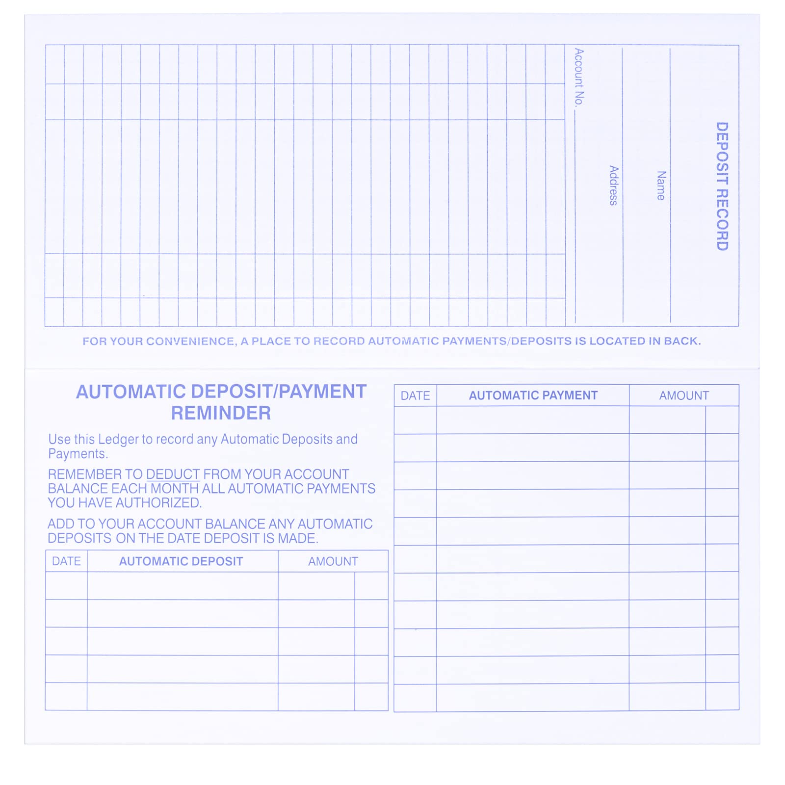 6PCS Check registers for Personal Checkbook, Upgrade Checkbook Register and transactions Ledgers.