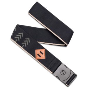 Arcade The Original Unisex Adventure Belt, Repreve Elastic Webbing, Non-Metal Travel Friendly Buckle, Blackwood - Black/Khaki