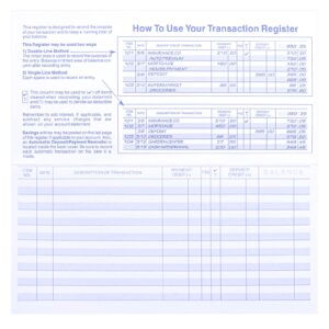 6PCS Check registers for Personal Checkbook, Upgrade Checkbook Register and transactions Ledgers.