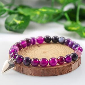 30th Birthday Gifts for Women, Happy 30th Birthday Beads Bracelet for Woman Truning 30 Years Old Jewelry Gift for Her Women Mom Daughter Sister Best Friend Wife Boss Birthday Gifts（Amethyst）