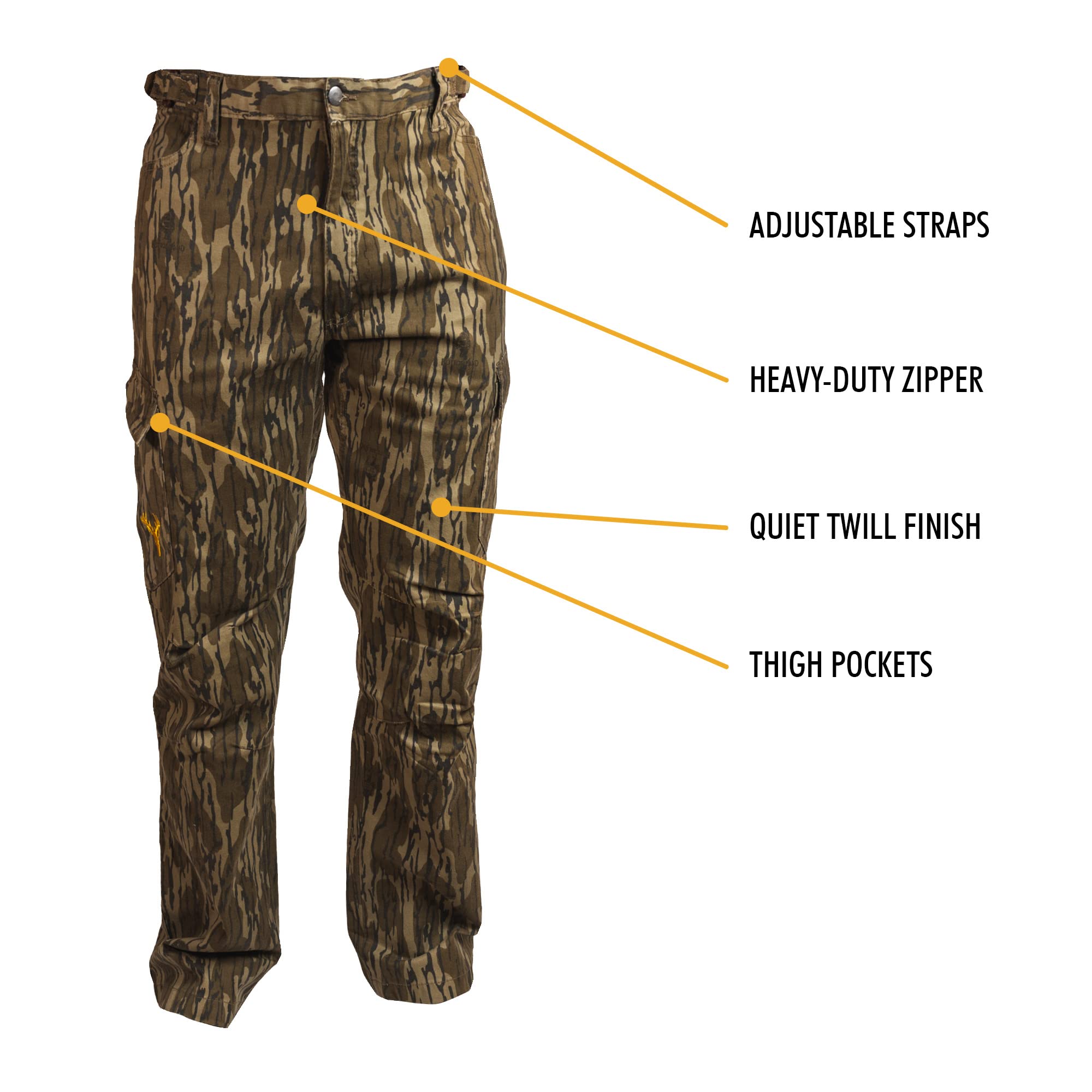 HOT SHOT Men’s Camo Performance Pant – MO Original Bottomlands Hunting Outdoor Apparel, X-Large