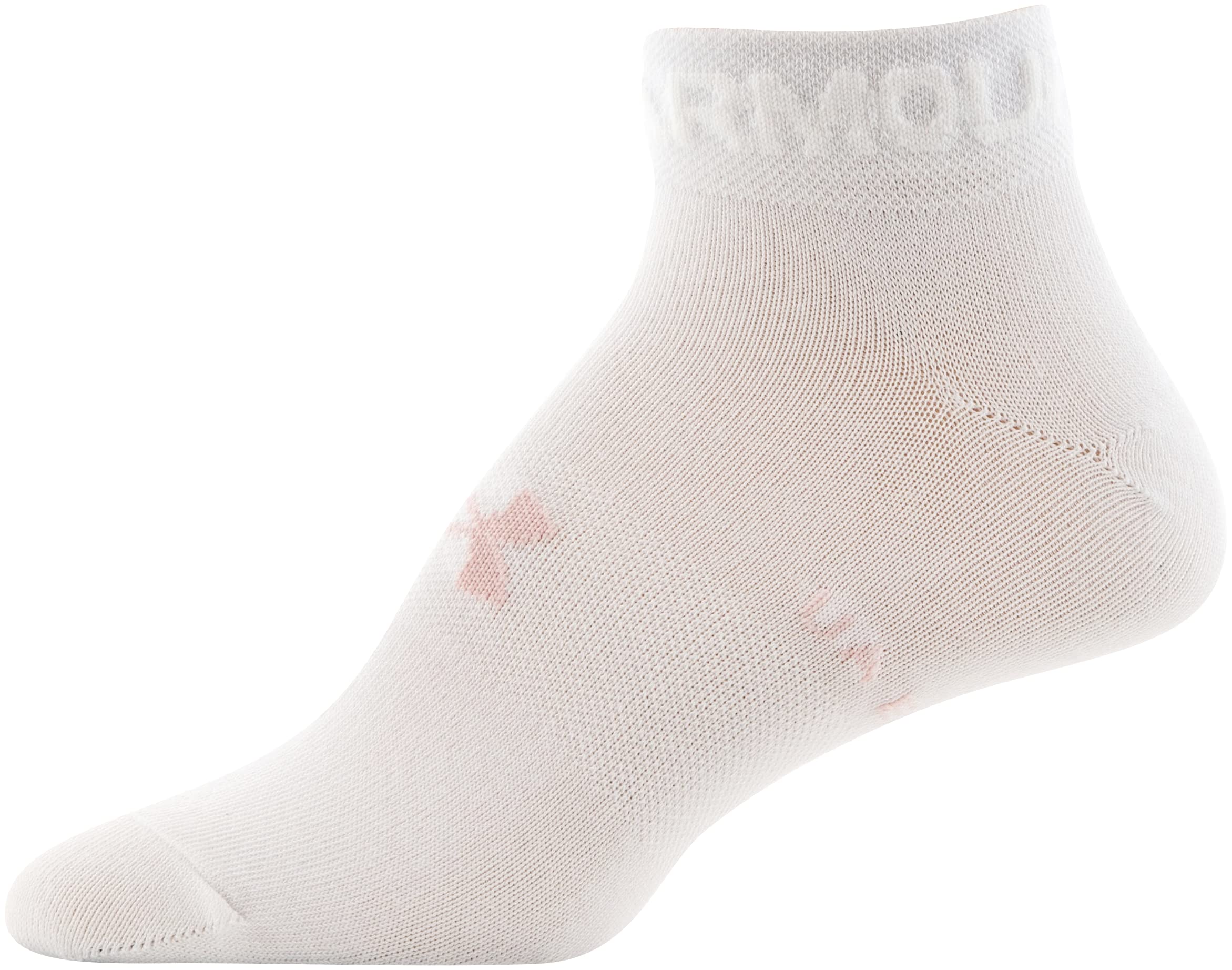 Under Armour Women's Essential Lightweight Low Cut Socks, 6-Pairs, White 2 Assorted, Medium