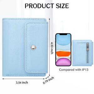 VOCUS Small Wallet for Women RFID Blocking Ladies PU Leather Card Holder Mini Compact Bifold Purse with Zipper Coin Pocket